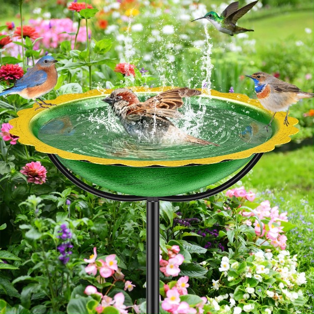 Amazon.com: Metal Bird Bath for Outside, Garden Birdbath Bowl