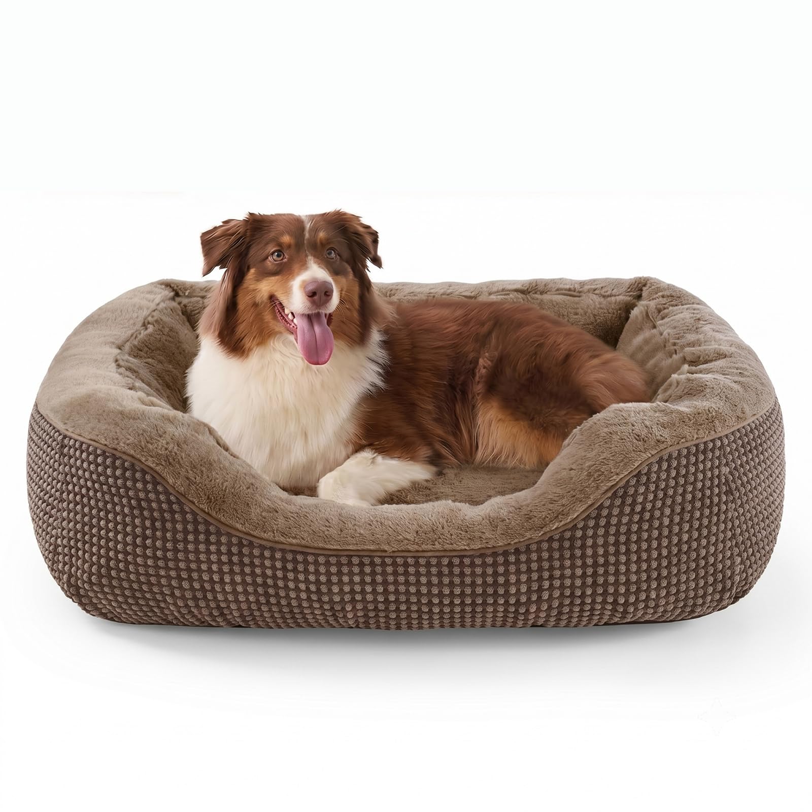 INVENHO Large Dog Beds Large Sized Dog, Washable Orthopedic Warming Soft Sleeping Durable with Anti-Slip Bottom