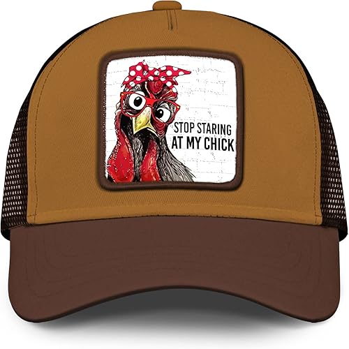 Miniatura 2 de Asvance Trucker Hat - Mesh Back Baseball Cap for Mens, Womens - Premium Farm Animals Embroidered Hats - Gift for Dad, Mom