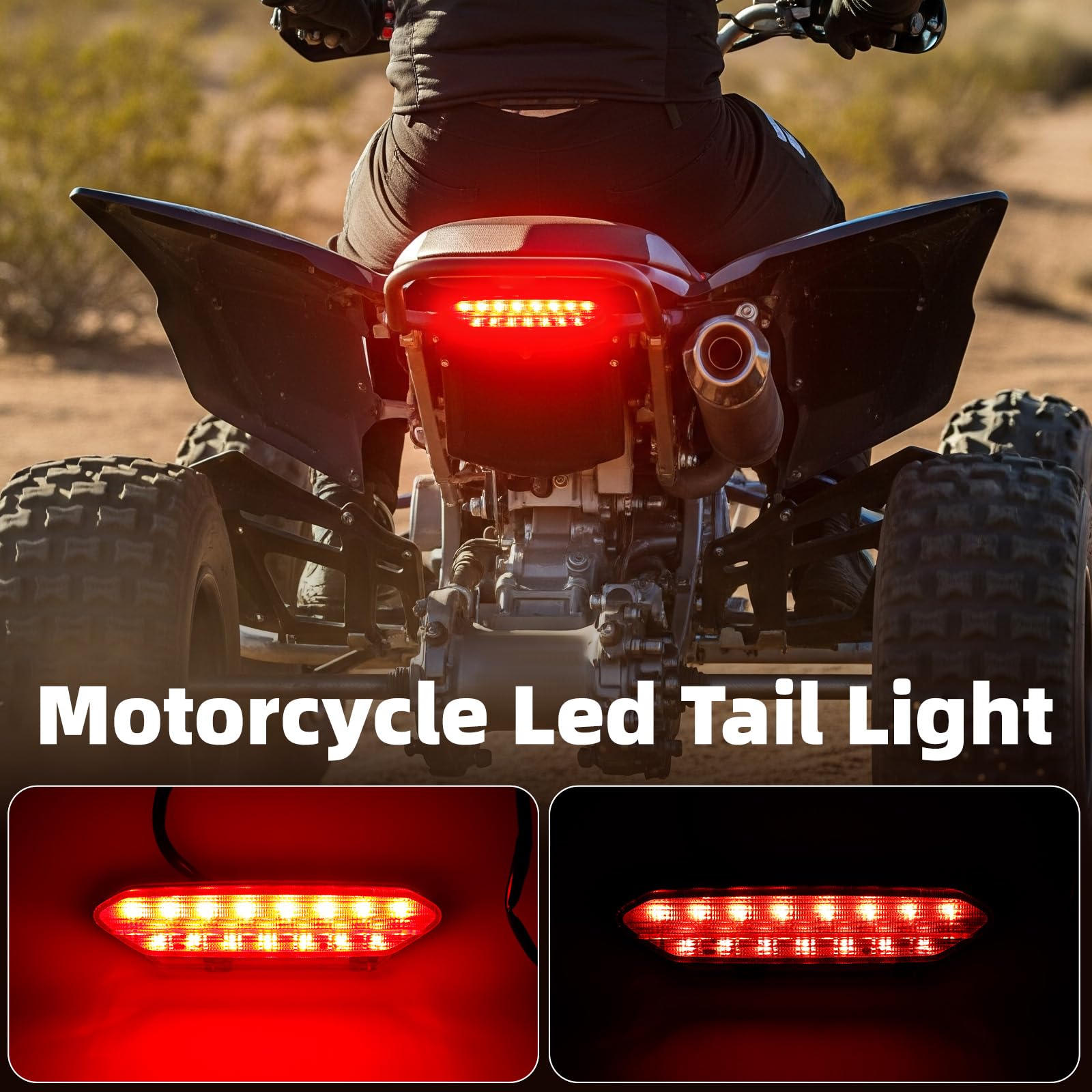 Baceyong Feu de Frein Arrière LED Rouge pour Moto, Indicateur 5TG-84710-21-00, Compatible avec Yamaha YFZ 450 2006-2009