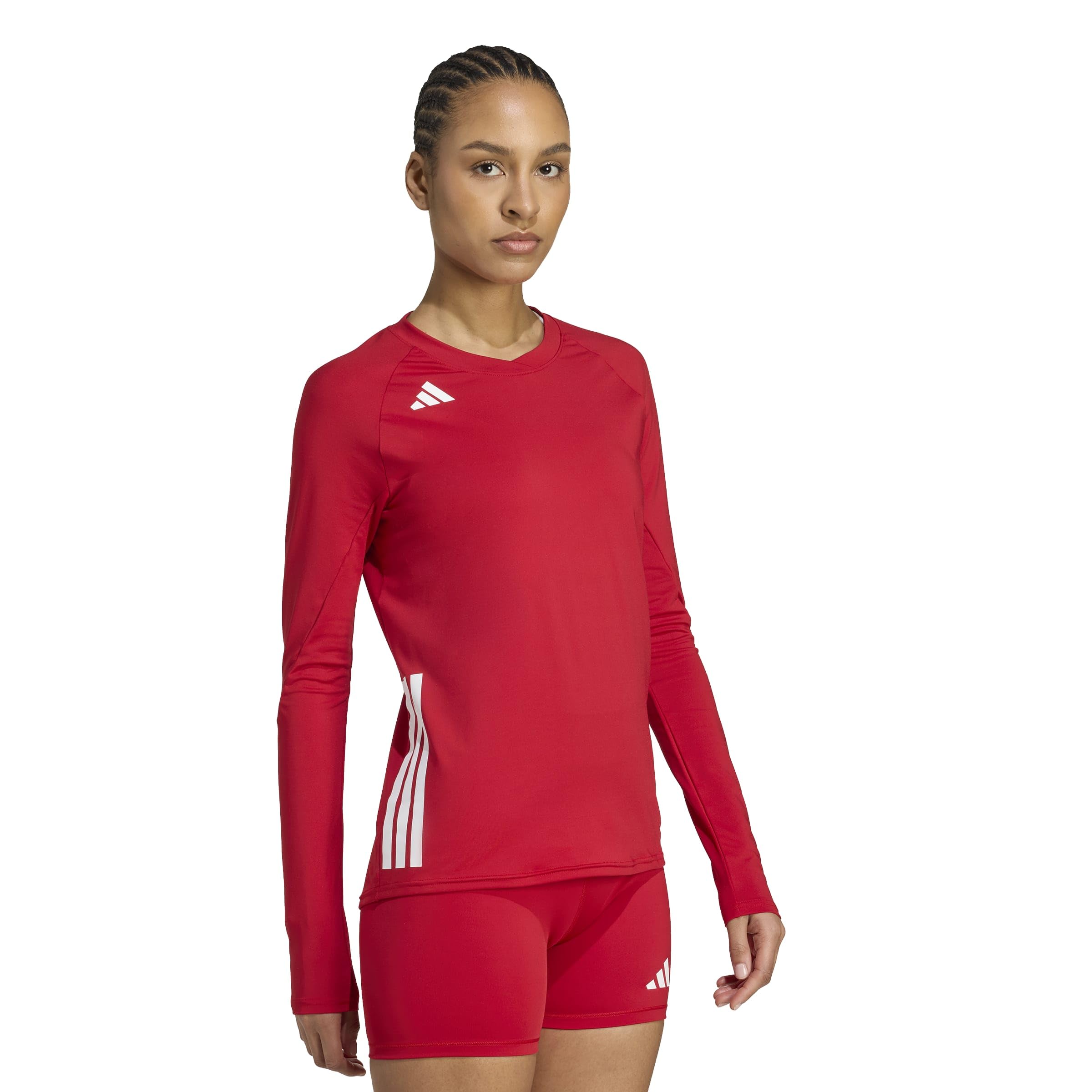 adidas Kobiety Volleyball Hilo Long Sleeve Jersey Shirt, Team Power Red 2, XXL
