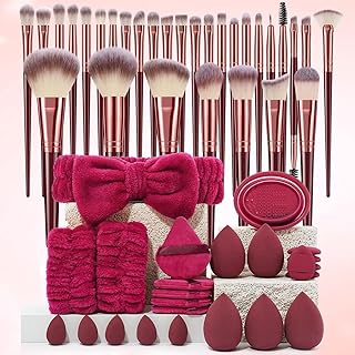 Juego de 54 brochas de maquillaje y esponjas ...