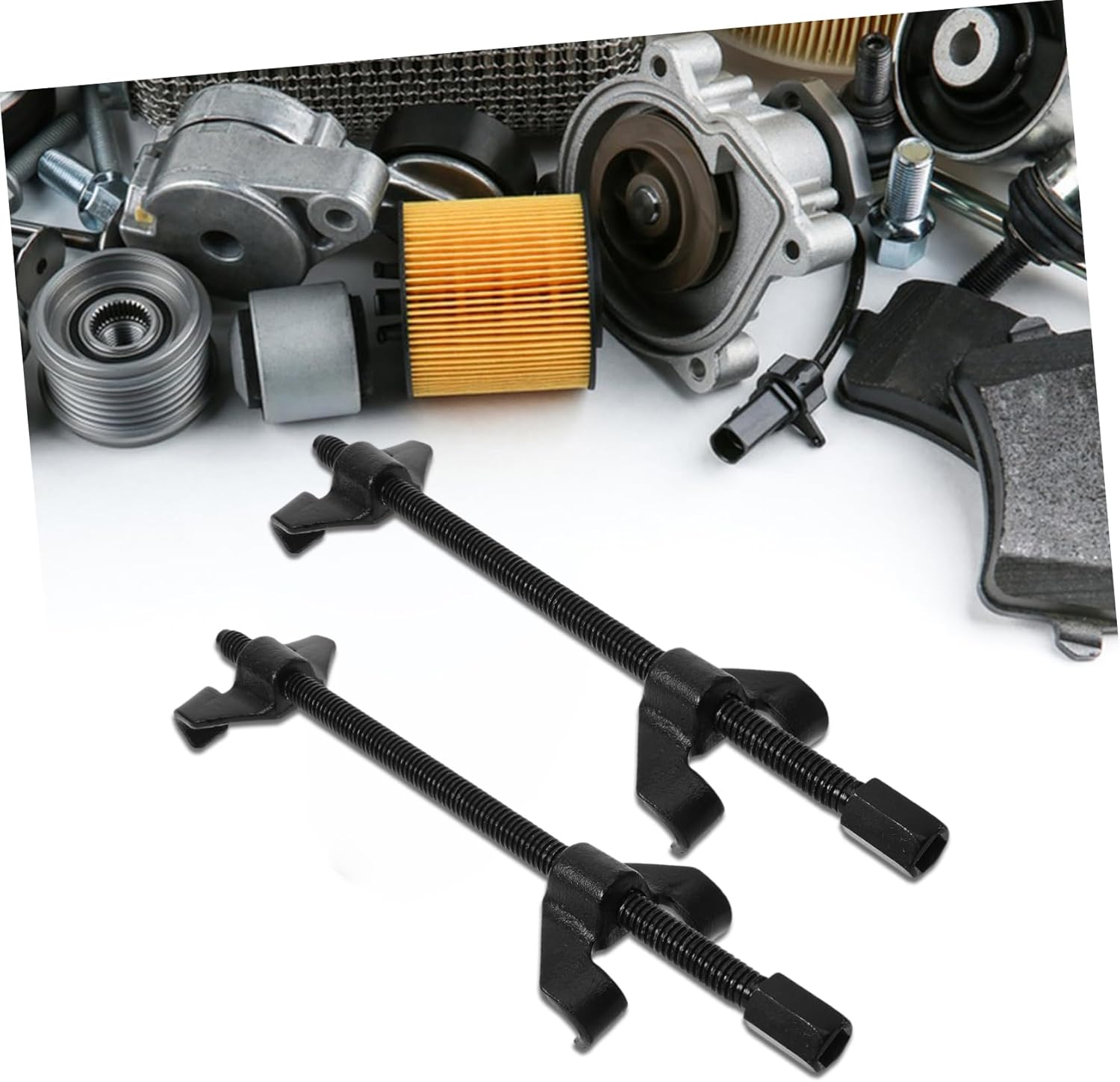 Cabilock 2pcs Vehicle Damping Tool Suspension Spring Compressor for Easy Spring Removal and Installation Fit for Car Models