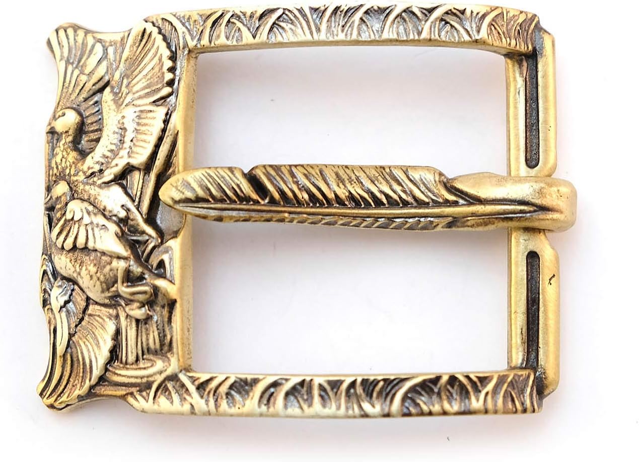 Belt buckle Duck Hunting Season, Hunter trophy gift solid brass frame type belt buckle for 1.5 inch casual belt