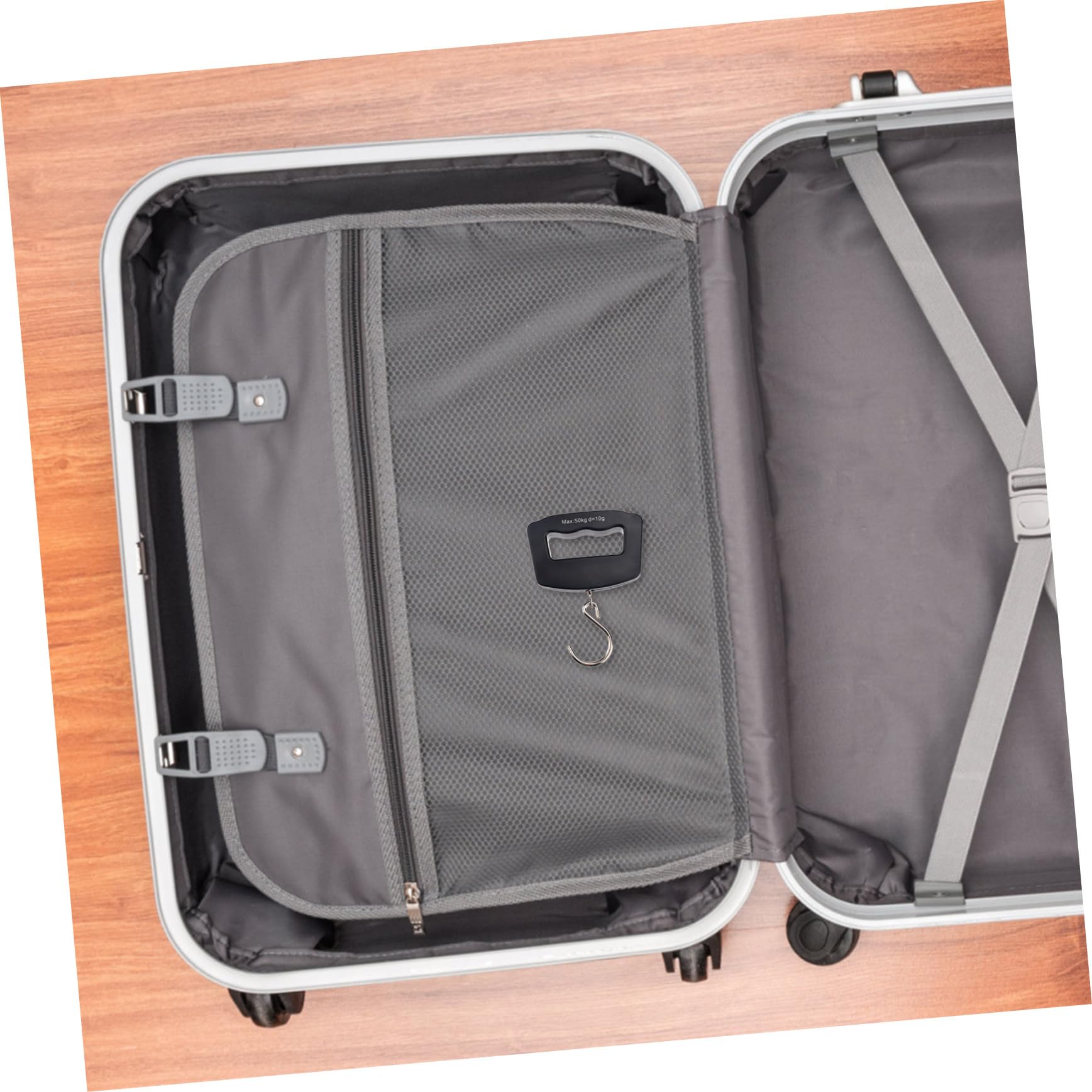 2 Piezas Báscula Digital Portátil de Equipaje con Gancho Grande y Asa Cómoda Pantalla Retroiluminada para Viaje y Pesca Ligera y Compacta para Maletas