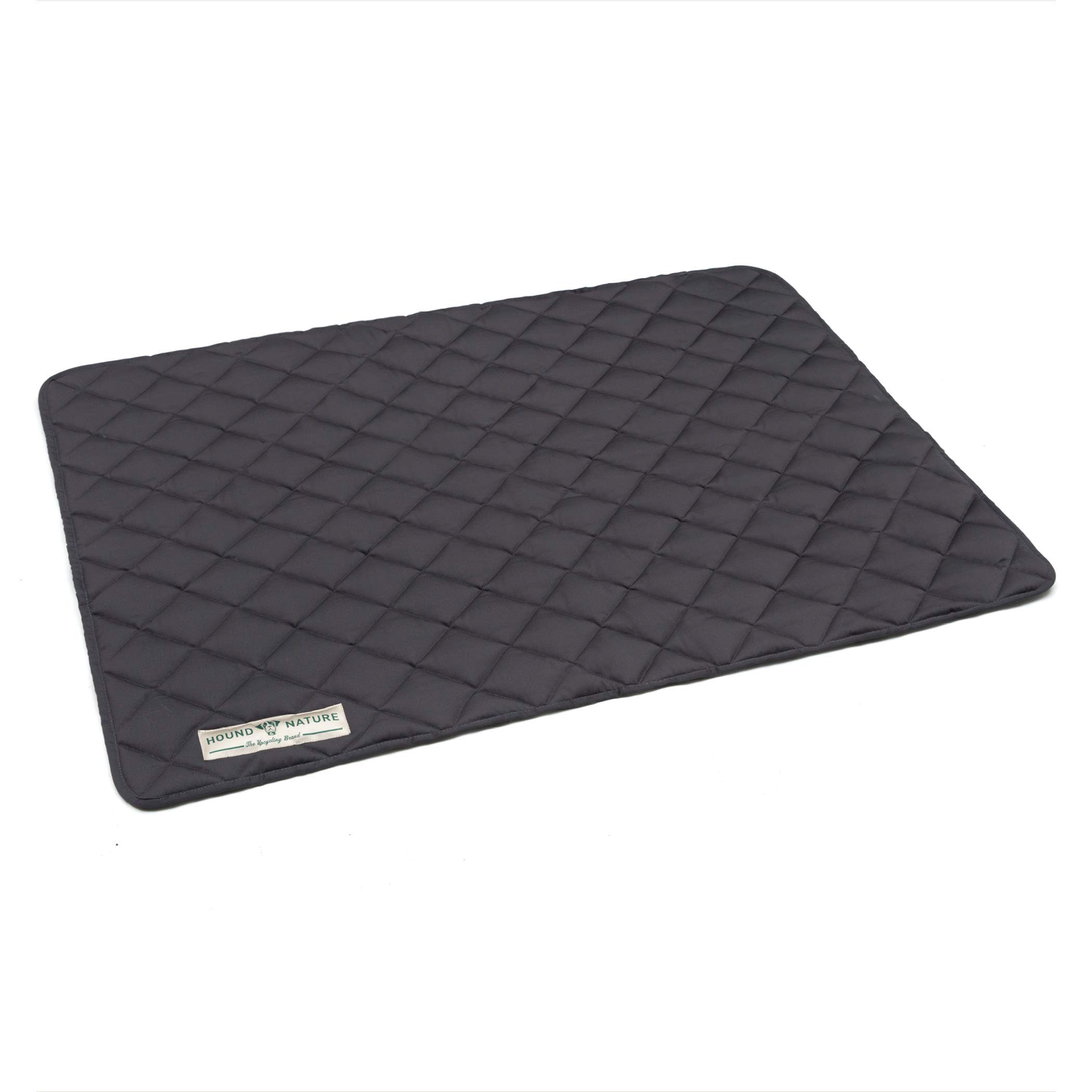 HOUND & NATURE Davos - Manta para perros ecológica, suave, lavable, acolchada para perros grandes, higiénica, resistente y sostenible (L - 100 x 80 cm, gris)