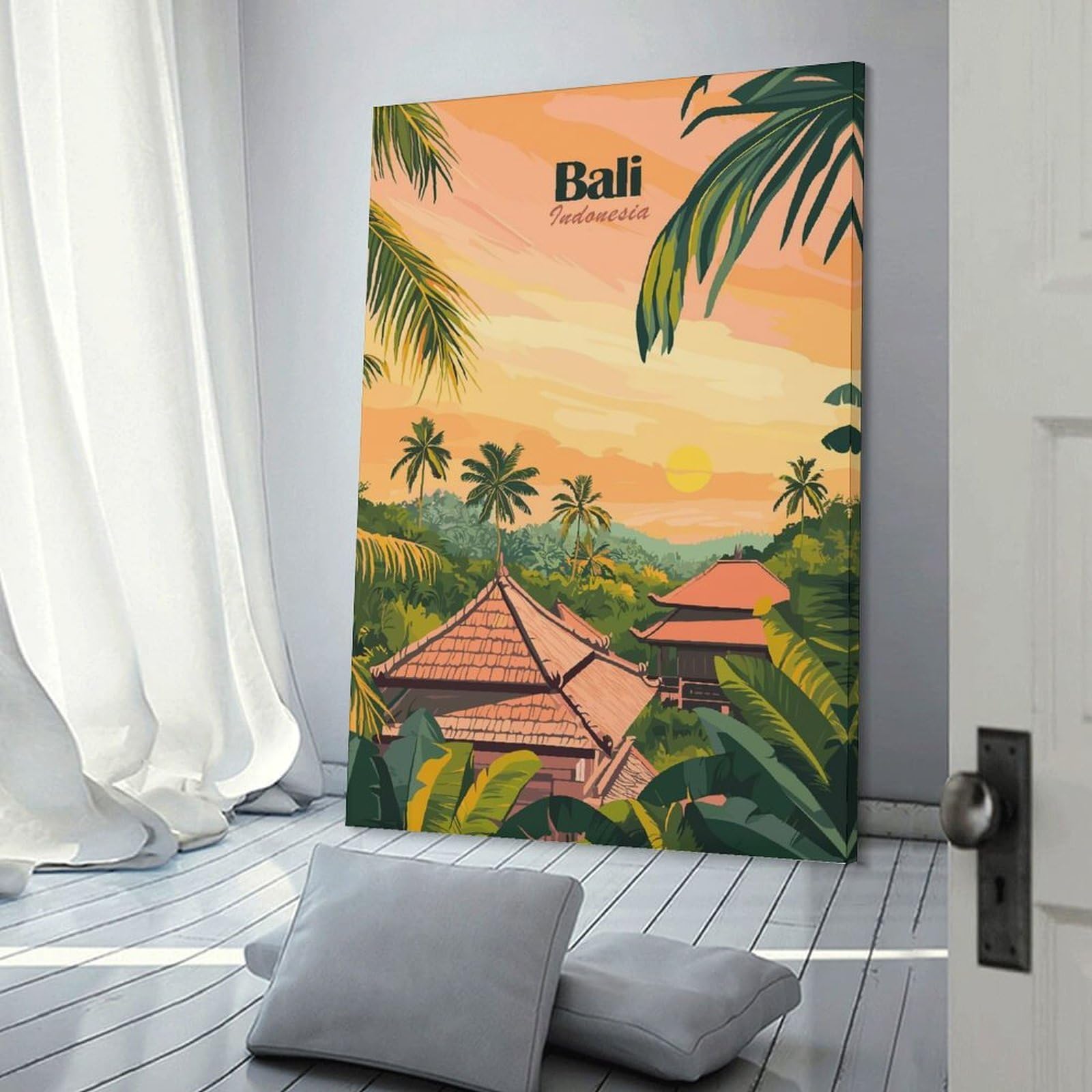 Junmoney Wall Art Print Bali, Indonesia Travel (6), 24x36inch(60x90cm), for Bedroom Decor, Cosy Corners Or Studios, Decorative Wall Art for Cosy Rooms