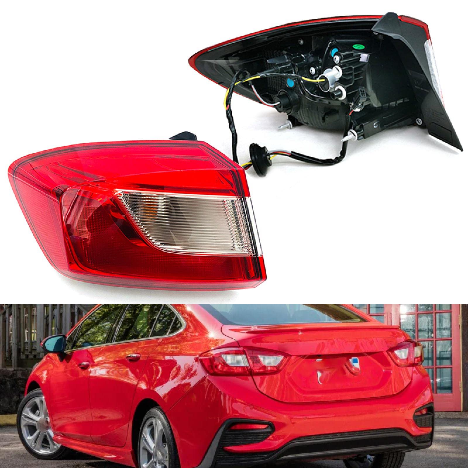 Amazon.com: MALOOS Car Tail Light Rear Brake Lamp Turn Signal Lamp 