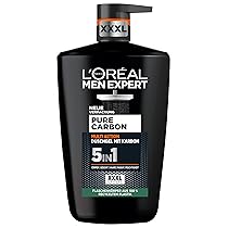 L’Oréal Men Expert XXXL 5 in 1 Gel Doccia e Shampoo Uomini Bagno Doccia per Pulizia Corpo Capelli e Viso Cura Personale Uomo Per Una Freschezza Lunga Con Carbonio Puro Carbonio 1 X 1000ml