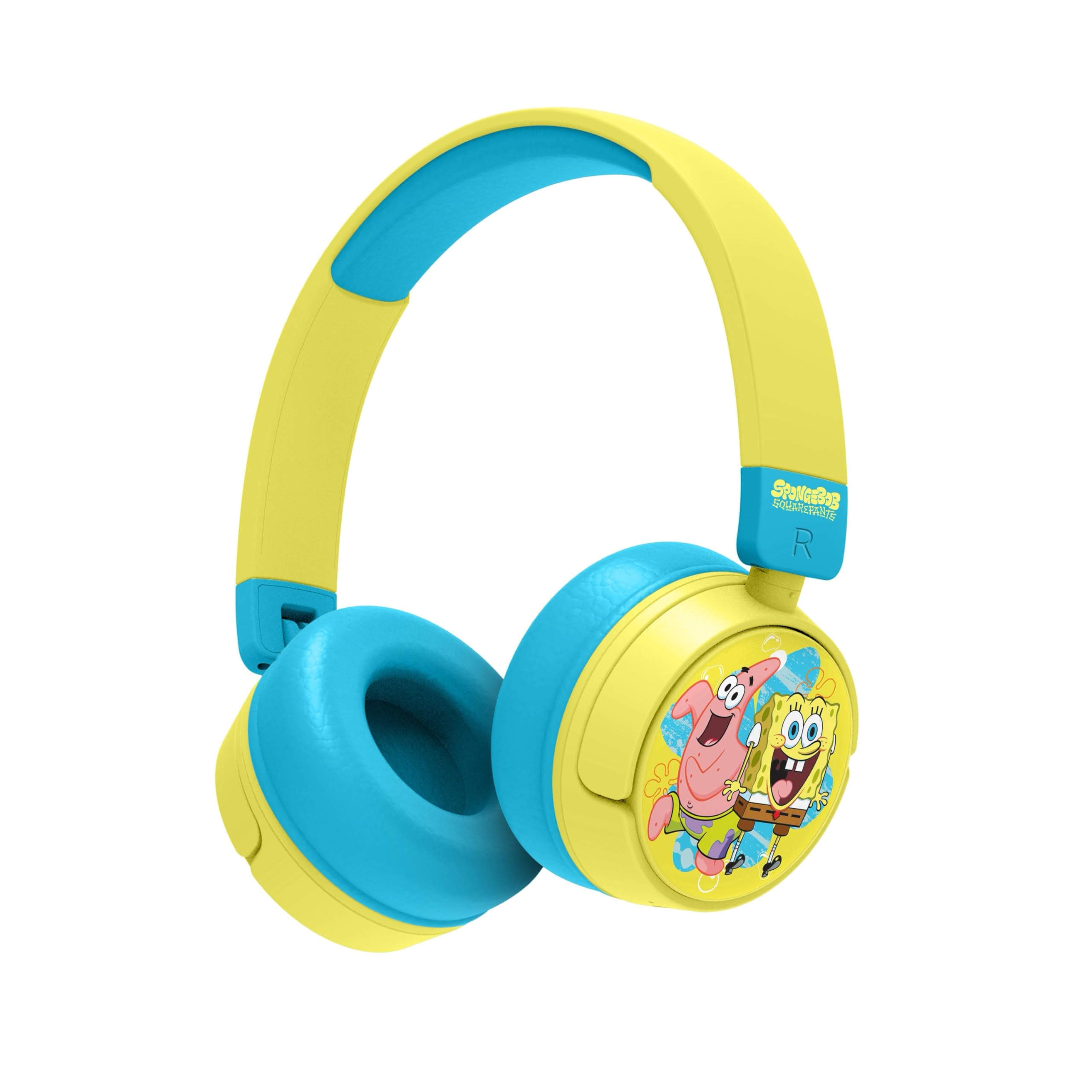 OTL Technologies Cuffie per bambini senza cavo Spongebob con controllo genitori del volume e cavo per la condivisione audio