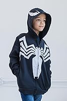 Vista 4 de Marvel Spider-Man Spider-Verse Venom - Sudadera con capucha y cremallera para niños pequeños y grandes