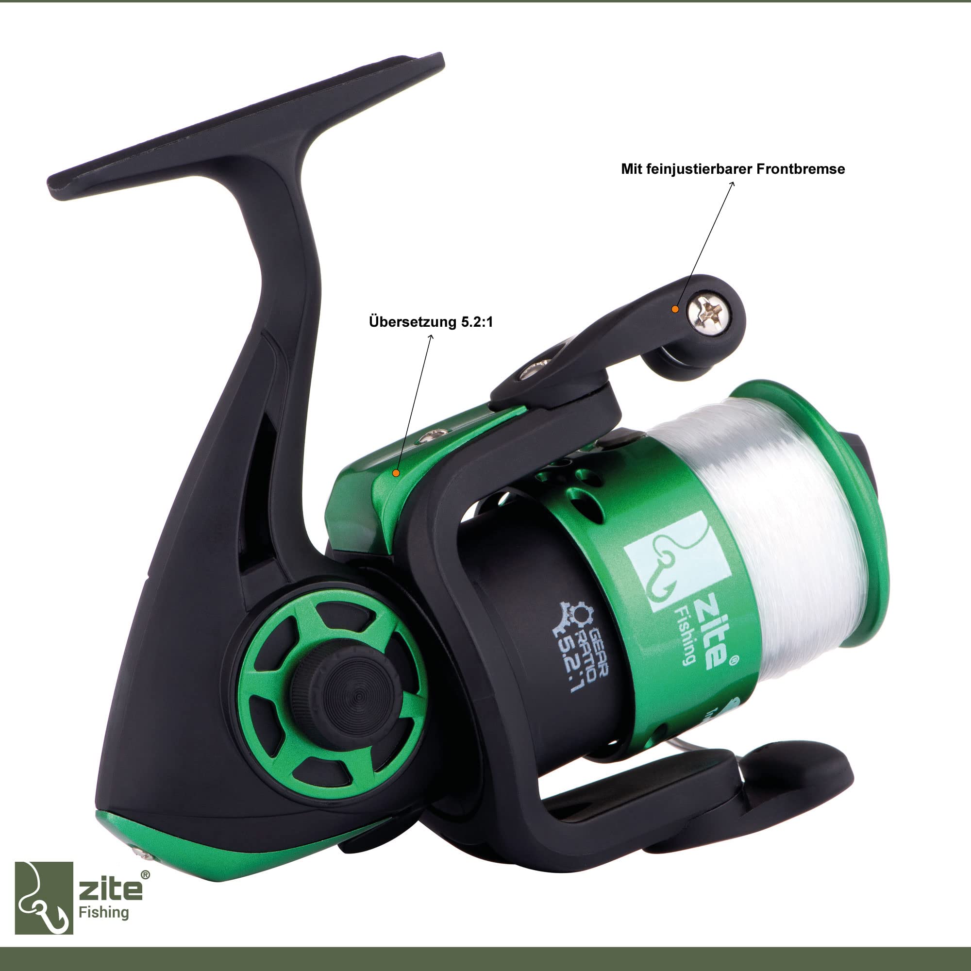Zite Kit de pêche à la truite – Combo pour pêche à la truite – Cannes télescopiques 2,40 m – Moulinets à truite avec fil bobiné – Sac pour canne à pêche