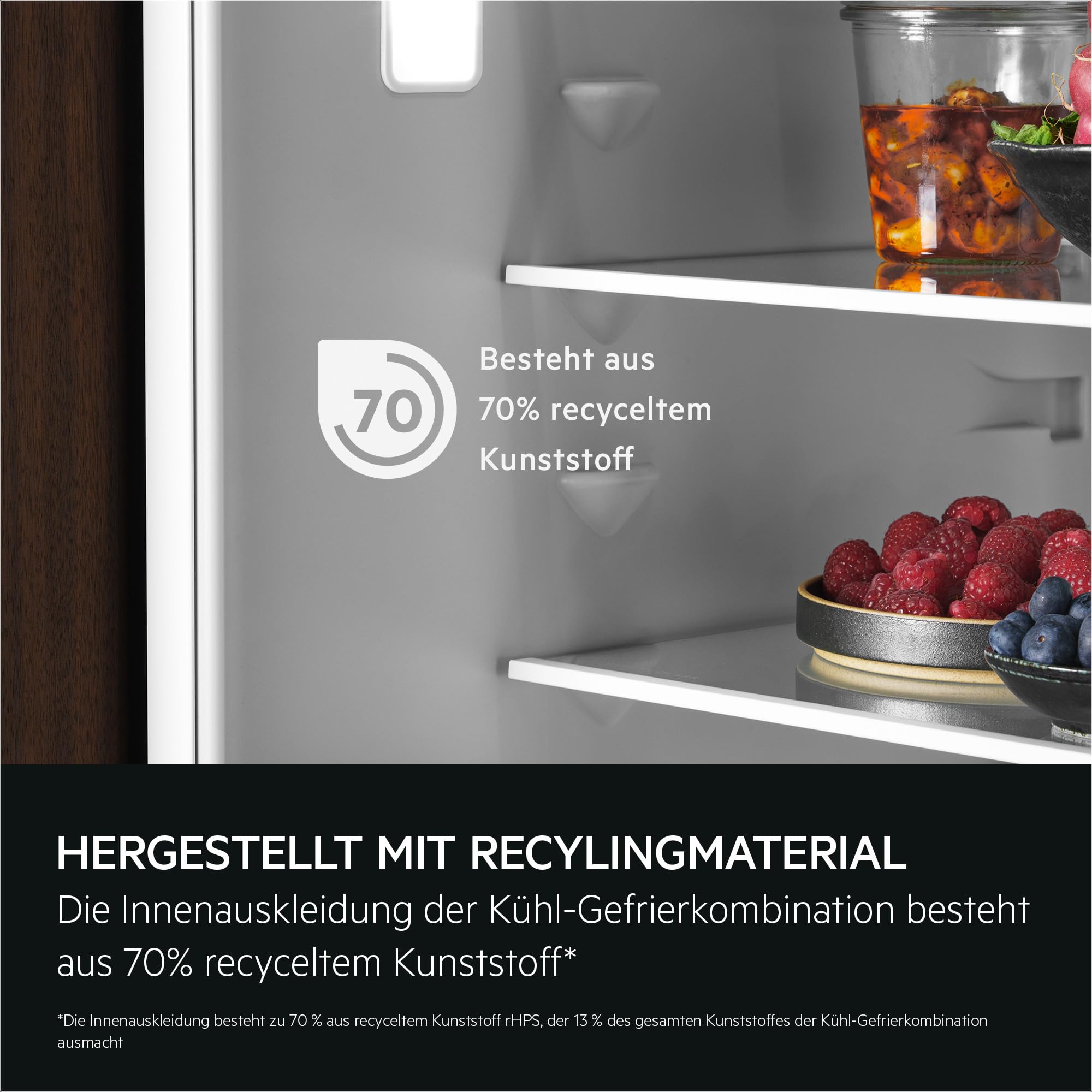 AEG Einbau-Kühl-Gefrier-Kombination 178cm, Serie 6000 TwinTech: NoFrost Abtauautomatik dank getrenntem Kühl- 195L & Gefrierraum 62L, LED-Display, Schnell-Gefrieren, Türalarm, Schlepptür, TSC6N183ES