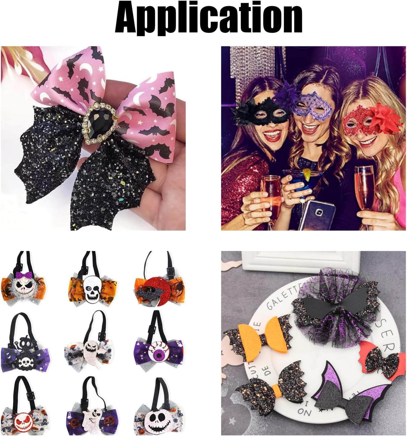 Meishu Halloween Black Faux Leather Sheets, 8 x 12 inches, 9 Pieces Shiny Lace Glitter Leatherette Fabric for Crafts Bows Earrings (#1 Black)