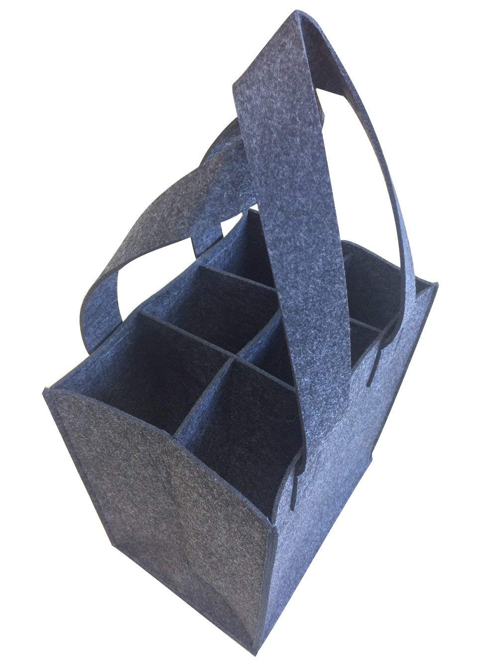 Sac à Vin En Feutre Réutilisable – Pour 6 Bouteilles, Avec Séparateur Amovible, Idéal Pour Cadeau Et Transport