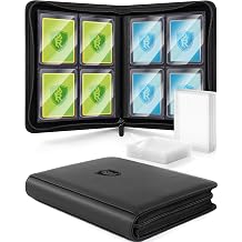 4 Pocket Toploader Card Binder, Premium 128 Top Loader Binder with Zipper