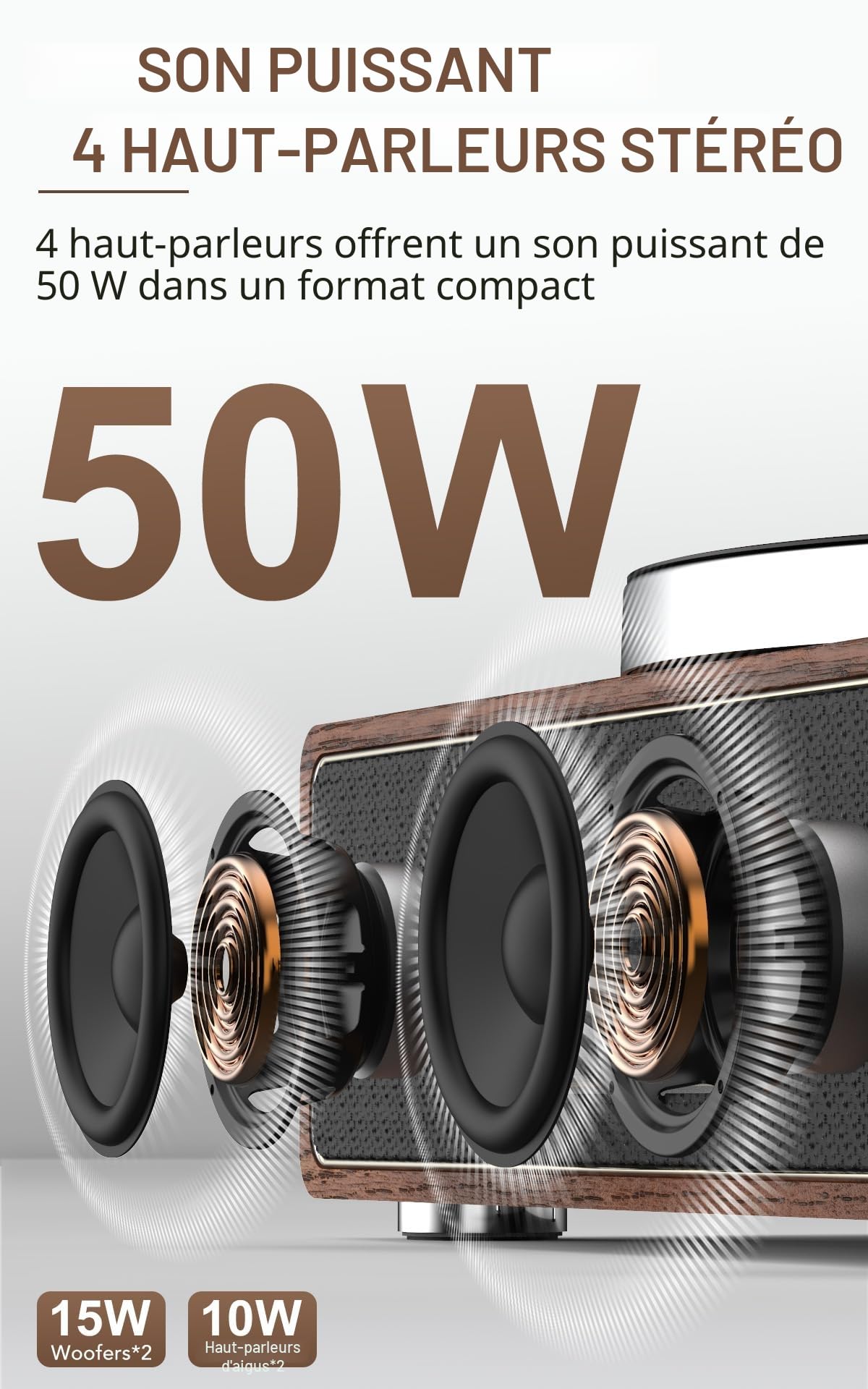 Platine Vinyle avec Haut-Parleurs Intégrés Bluetooth Vinyles Tourne Disque à Courroie Arrêt Automatique 33/45 Tours Sortie RCA Entrée AUX