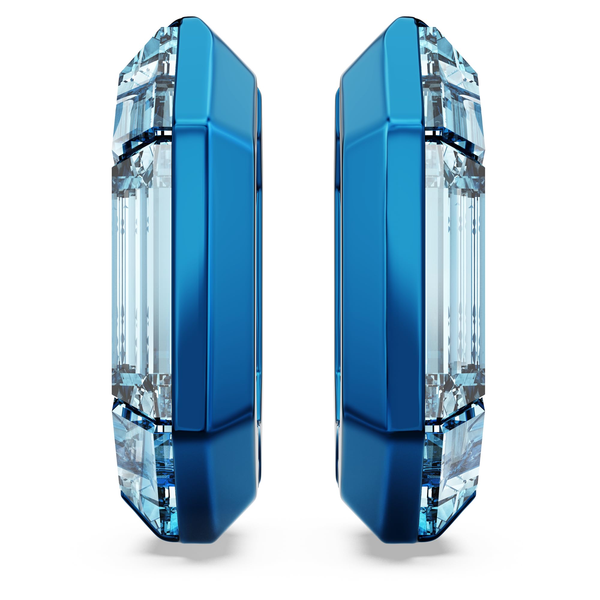 Swarovski Orecchini a cerchio Lucent, Forma ottagonale, Piccoli, Blu