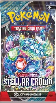POKEMON TCG Scarlet & Violet Stellar Crown BOOSTER PACK 1 PACK - 10 Cards