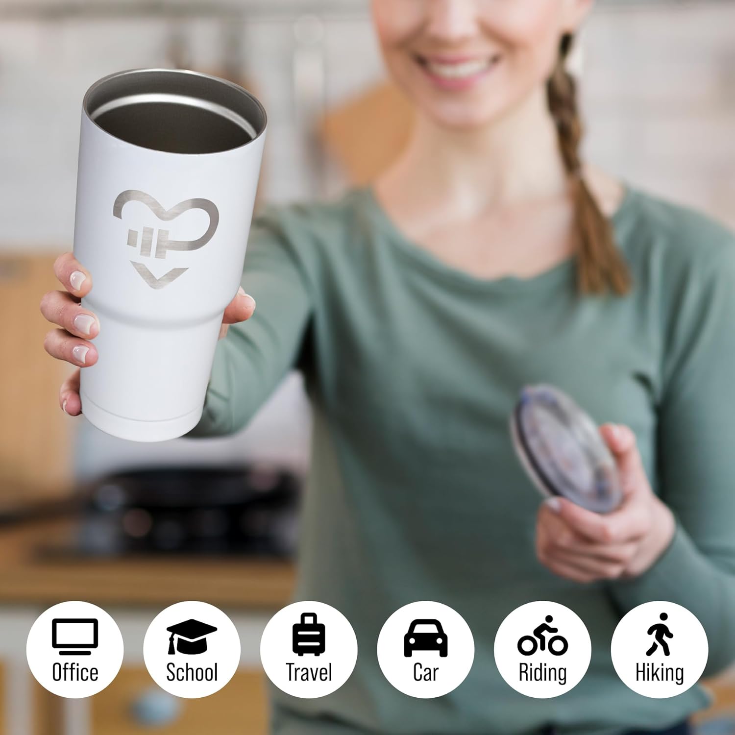 Custom insulated promotional logo tumbler bottle, personalized coated stainless steel drinking bottle, corporate gift marketing thermal cup for business (30oz tumbler) - Image 6