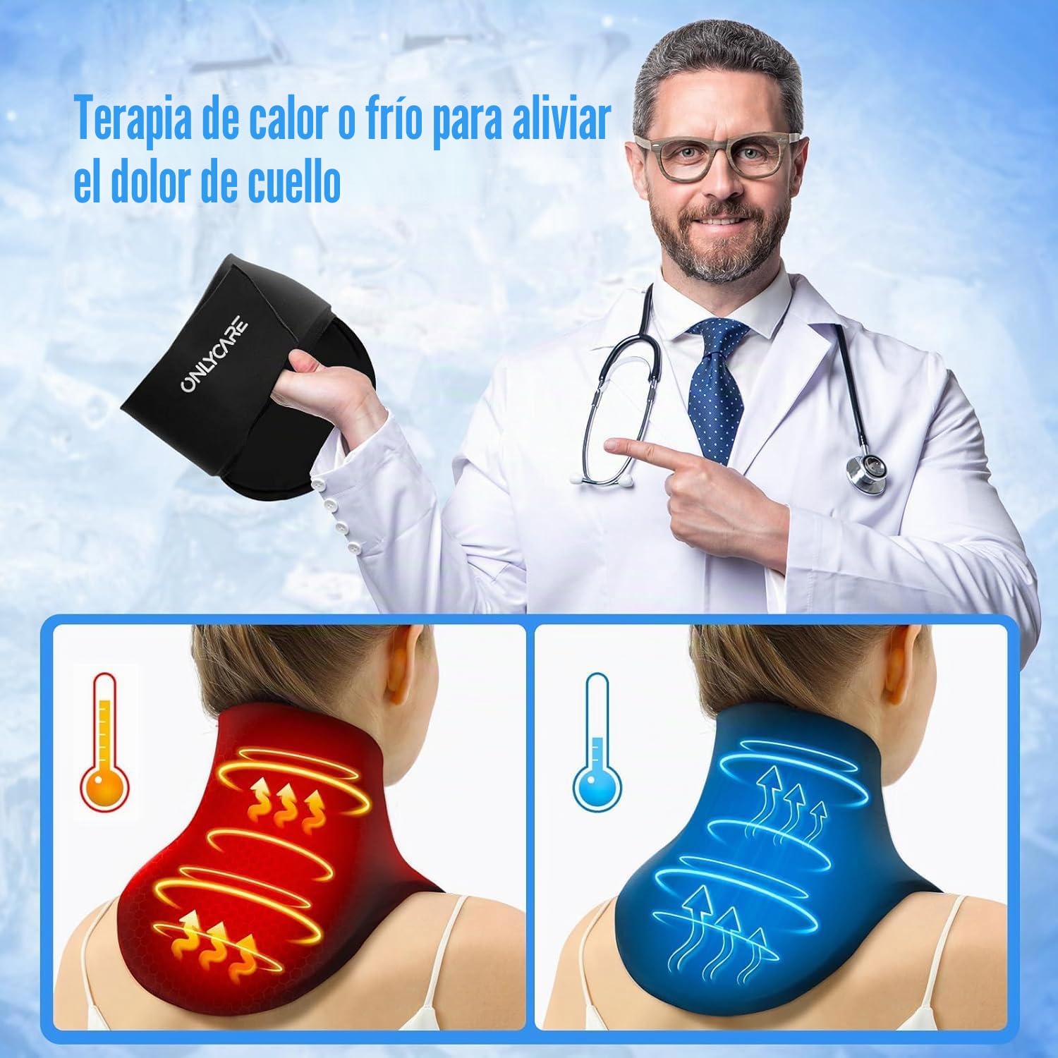 ONLYCARE Paquete de hielo para el cuello, alivio del dolor