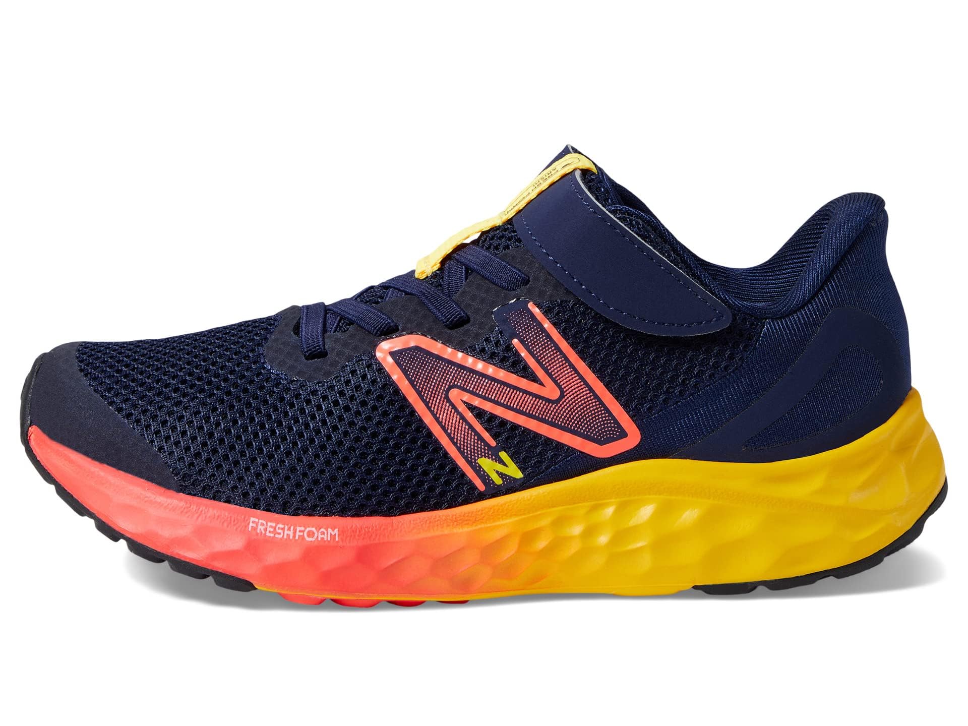 New Balance Boy's Fresh Foam Arishi V4 Bungee Lace with Hook and Loop Top Strap Sneaker
