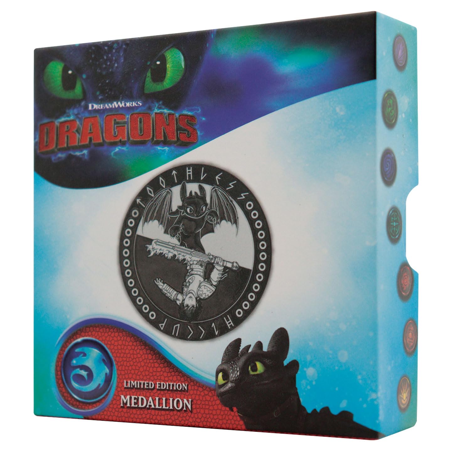 FaNaTtik How to Train Your Dragon Limited Edition Collectible Metal Medallion and Display Stand, Black, 75mm diameter - Image 2