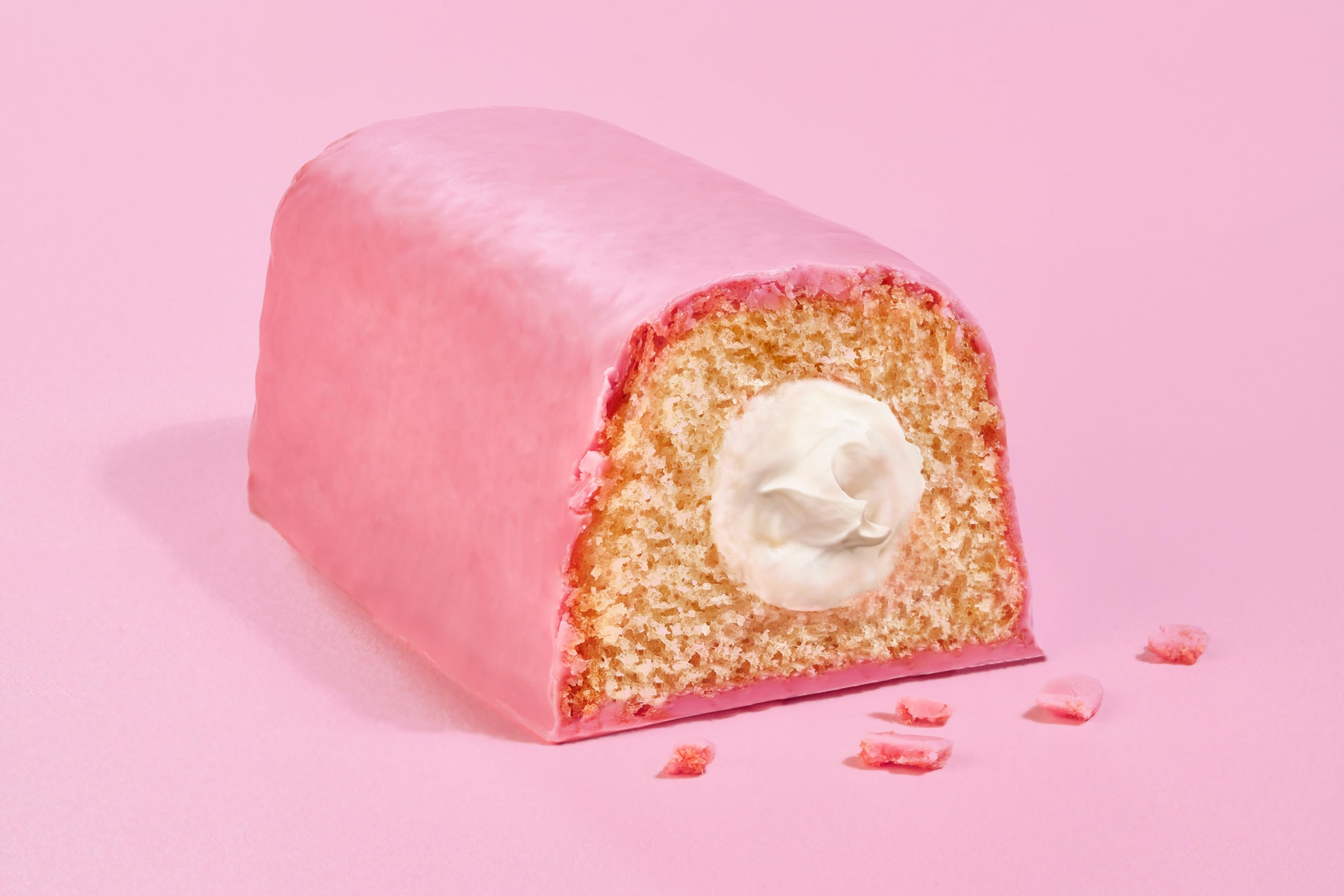 Bimbo Pantera Rosa Bizcocho Relleno de Crema con Cobertura Crujente Rosa, 3 unidades 165 g