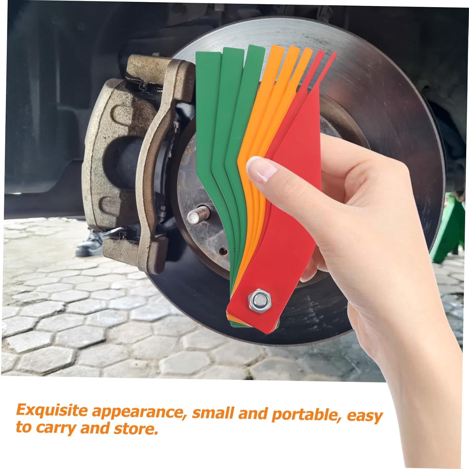 Brake Pad Measuring Gauge Tool for Car Thickness Gauge for Disc and Drum Brake Pads Automotive Scale for Accurate Measurement