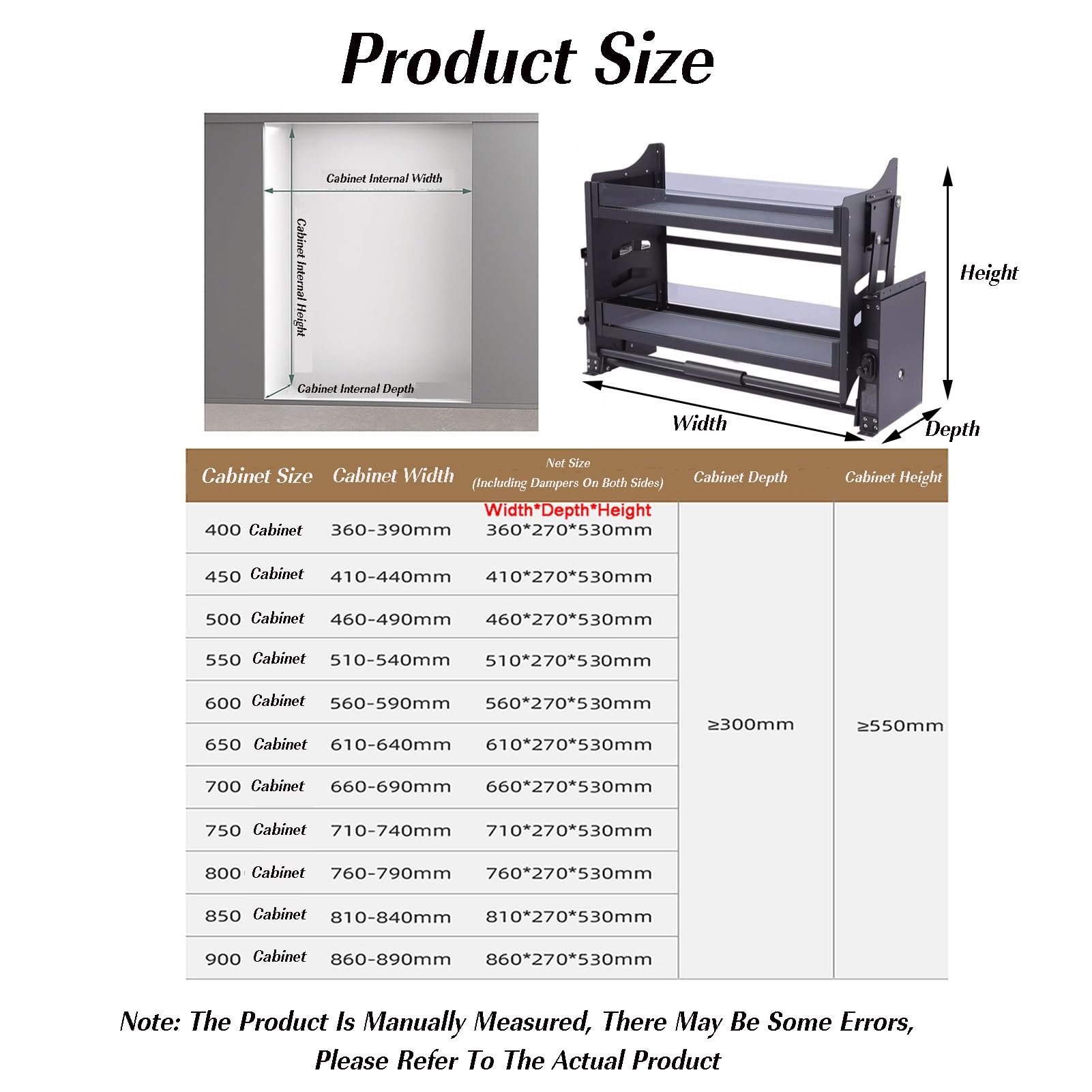 XLTFUC Adjustable Pull-Down Shelves Kitchen Wall Cabinet Storage Organizer 2 Tier Mounted Wall Cabinet Pull-Down Shelf System Tall Cabinet Pull-Down Shelf(860x270x530mm)