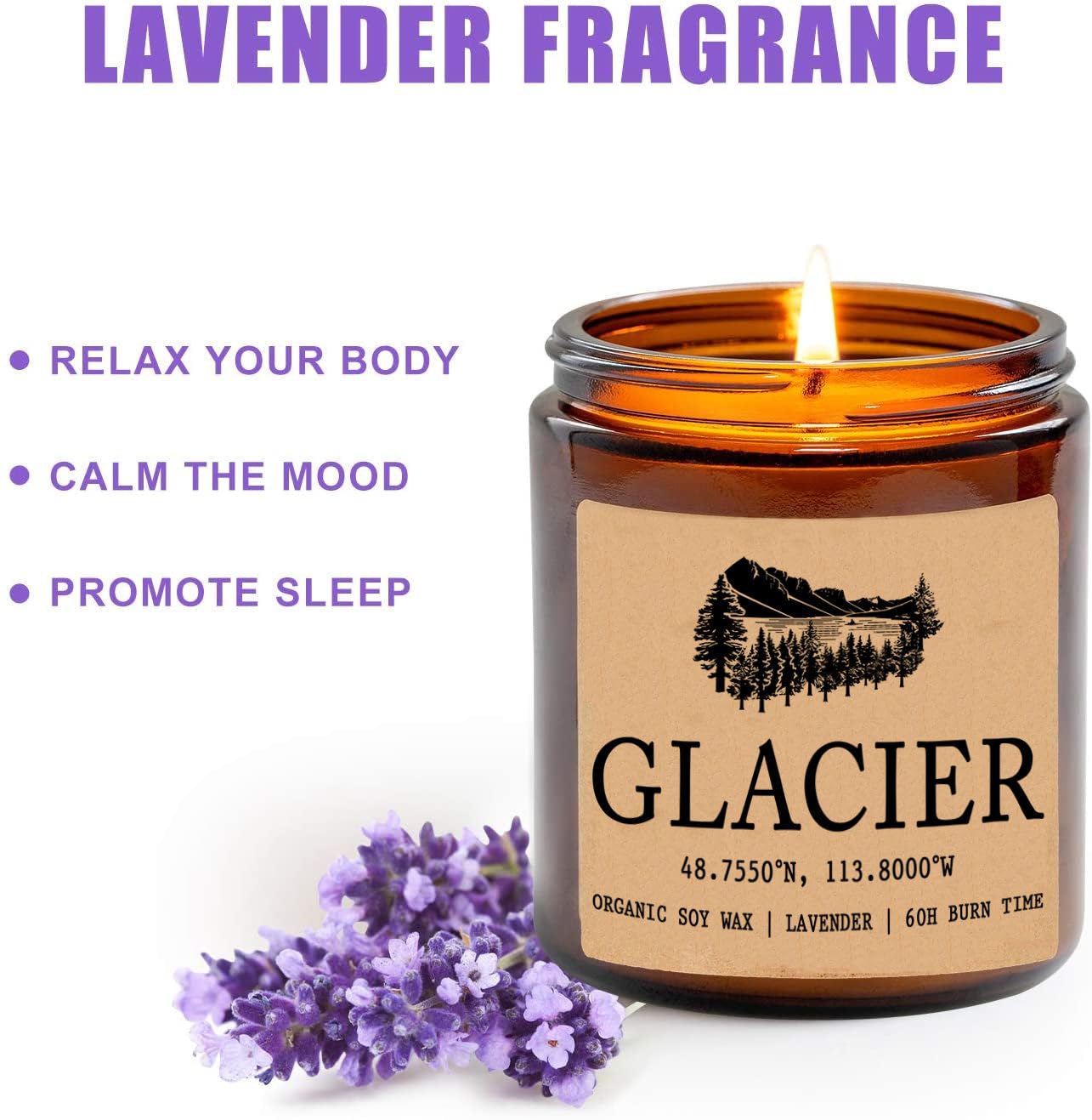 Glacier National Park - Organic Soy Wax - Gift for Her - Gift for Him - New Home Gifts - Birthday Gift for Friend - National Park Gifts - National Park Candles