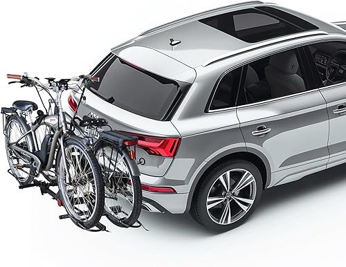 Miniatura 9 de Rockland - Portabicicletas para 2 bicicletas de neumáticos anchos de 5", apto para vehículos con enganche receptor de 2", soporta 200 libras,