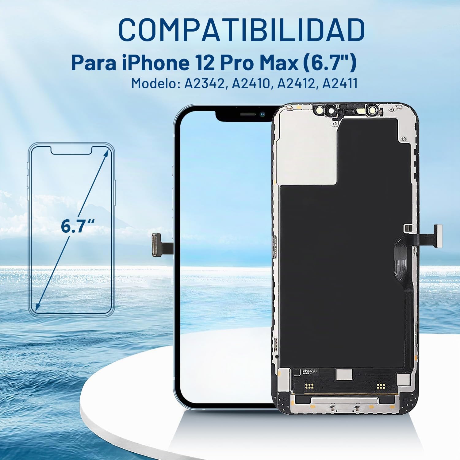Amazon.com: Kit de reemplazo de pantalla para iPhone 12 Pro Max de