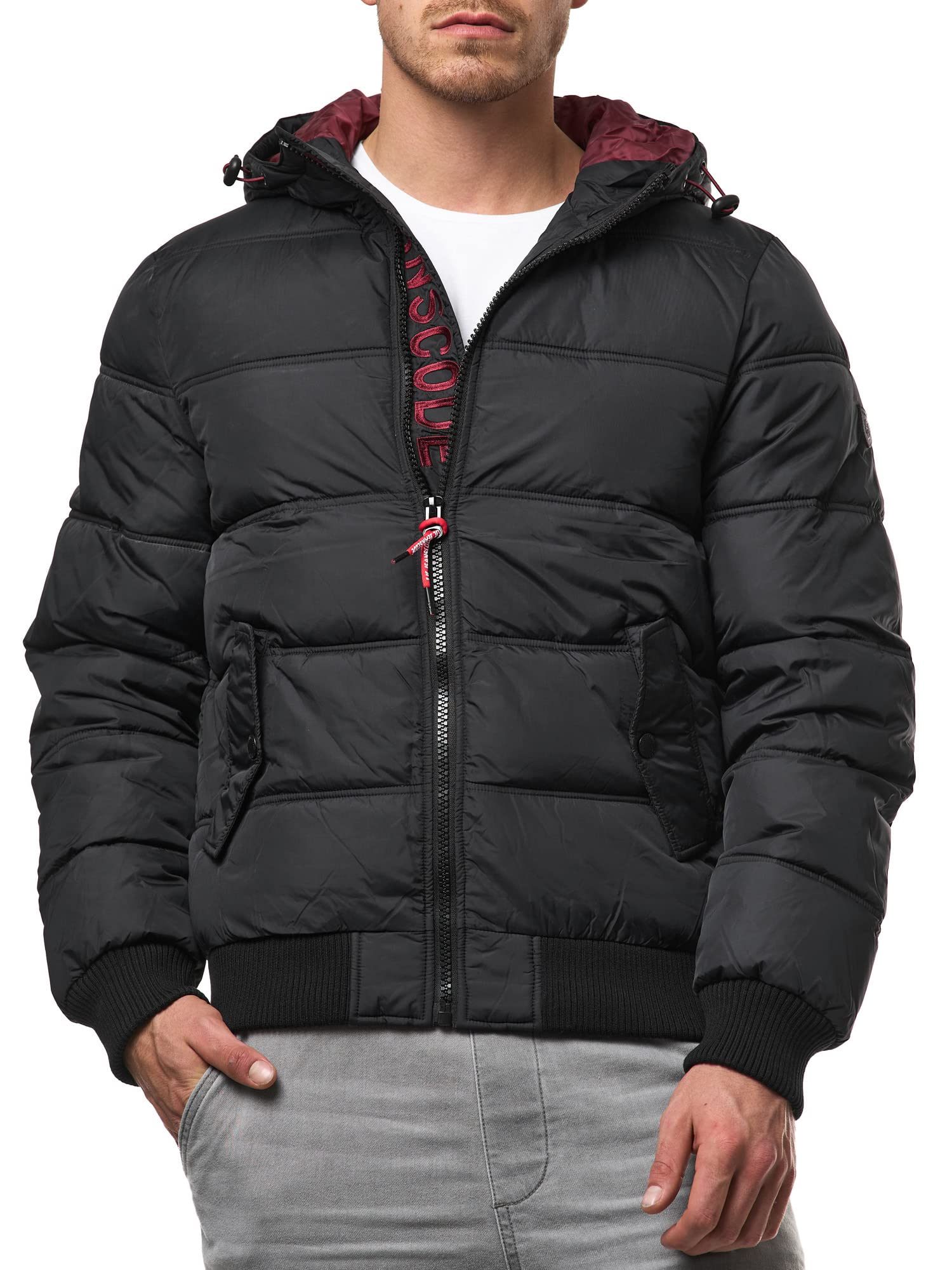 Indicode Uomini Adrian ZA Quilted Jacket | Giacca trapuntata dall'aspetto di una piumino