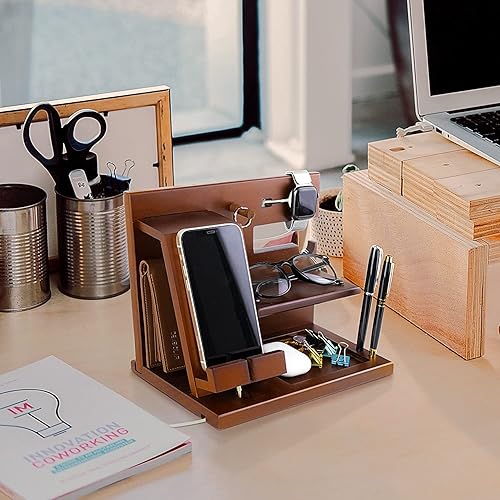 Miniatura 6 de awofer Estación de acoplamiento de madera para hombres, regalos personalizados para hombre, regalos de madera para marido, él, novio, hombre,