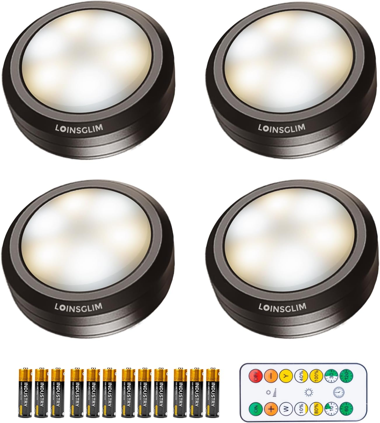 Energizer Puck Lights, Remote Controlled, 3Pack, Wireless, 20 Lumens