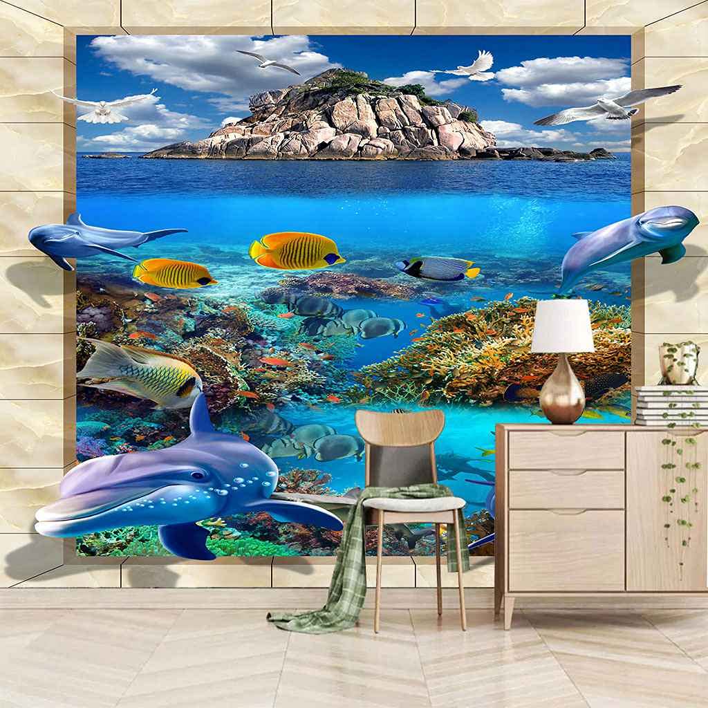 Photo murales paysage marin en toile haut de gamme 250x175 cm pour décoration
