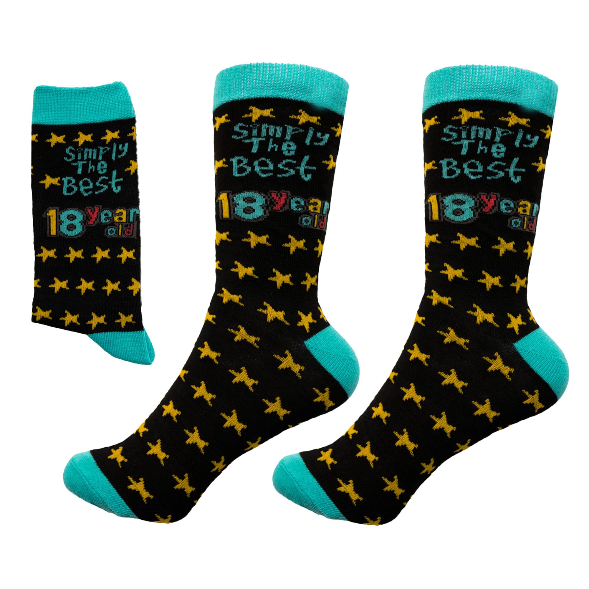 SHATCHI Simply The Best (13,16,18,21,30,40,50,60) Year Old Gift Novelty Socks for Birthday Keepsake Gift Unisex For Her Him