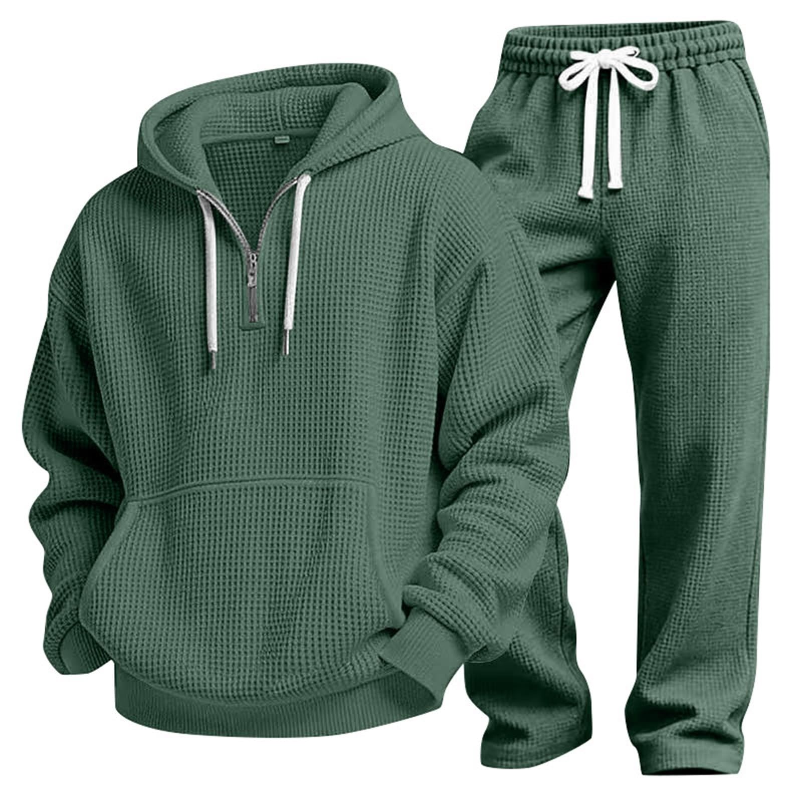 Chandal Hombre Completo Sudaderas con Capucha Térmico Otoño Invierno Uso Diario