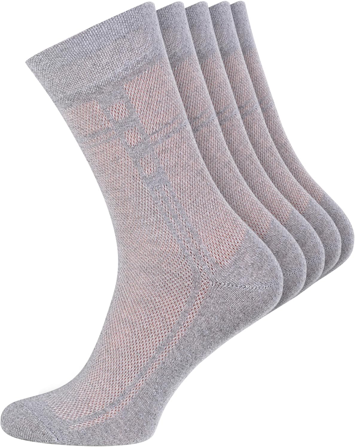 メンズソックス5 pack-ドレスソックス – コットンソックスThin Socks通気性有機ソックス US サイズ: S カラー: グレー