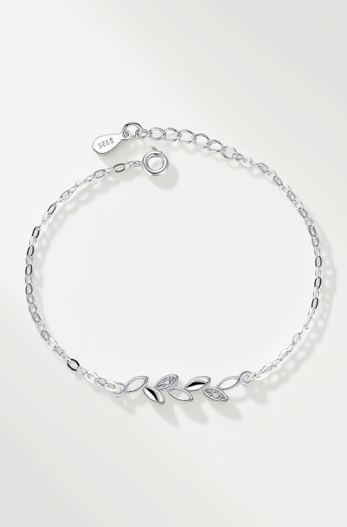 Copper Sterling Silver Plated Charm Bracelet for Women & Girls