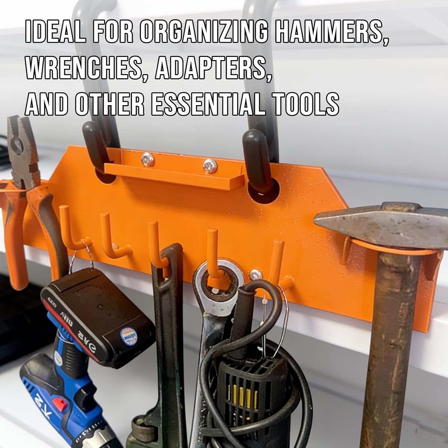 Heavy Duty Lineman Tool Board for Bucket Trucks | 1000 lbs Capacity Tool Organizer with 2" & 3" Aerial Bucket Hooks, Linework Truck Accessories for Linemen