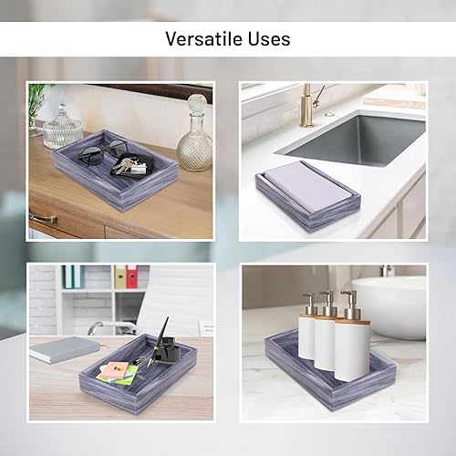 Miniatura 5 de Bey-Berk Servilletero de mármol auténtico, soporte para toallas de papel para baño, cocina, al aire libre, soporte para toallas de mano de mármol,