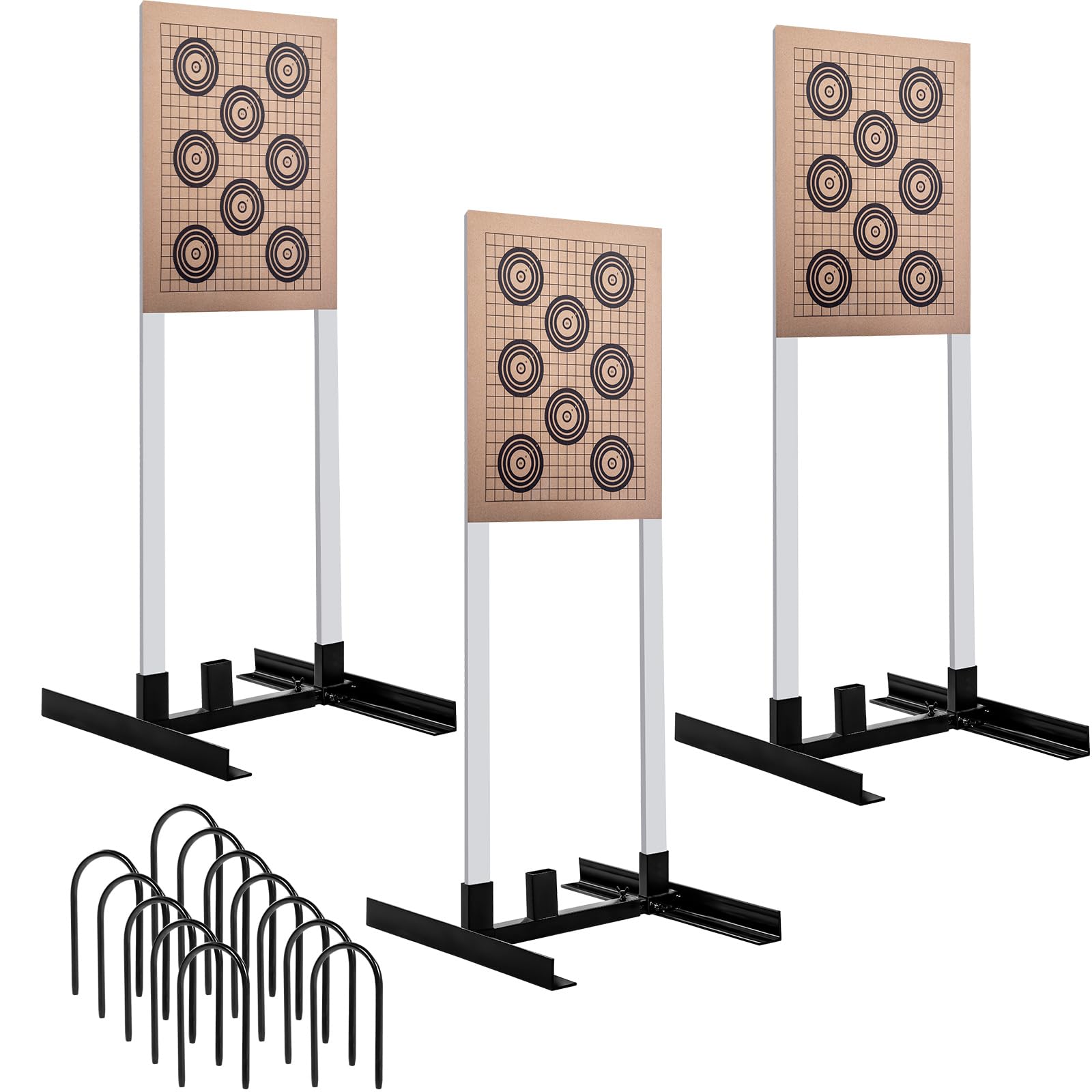 Tandefio3 Pcs Shooting Target Stand for Outdoors Paper Target Holder Cardboard Targets with Stable Adjustable Base for Paper Shooting Targets Cardboard Silhouette