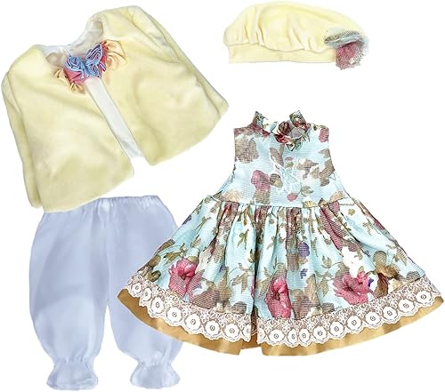 Miniatura 1 de 20-22 pulgadas Reborn Baby Doll Accesorios de ropa de 4 piezas Set Reborn Girl Doll Ropa Princesa Falda Traje