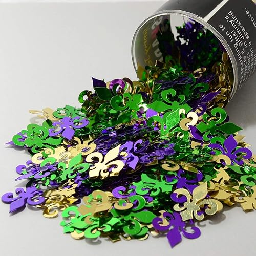 Confetti Fleur De Lis Mardi Gras Mix - 2 bolsas de media onza (1 oz) #9547 Q01