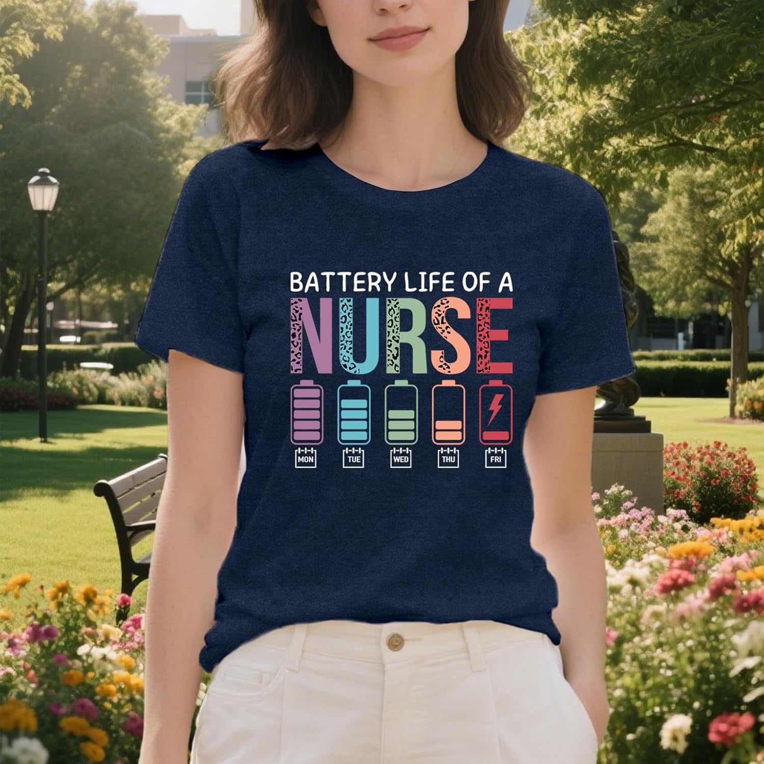 Nurse Shirts for Women Nurse Life T-Shirt Nursing Life Tee Tops - Image 3