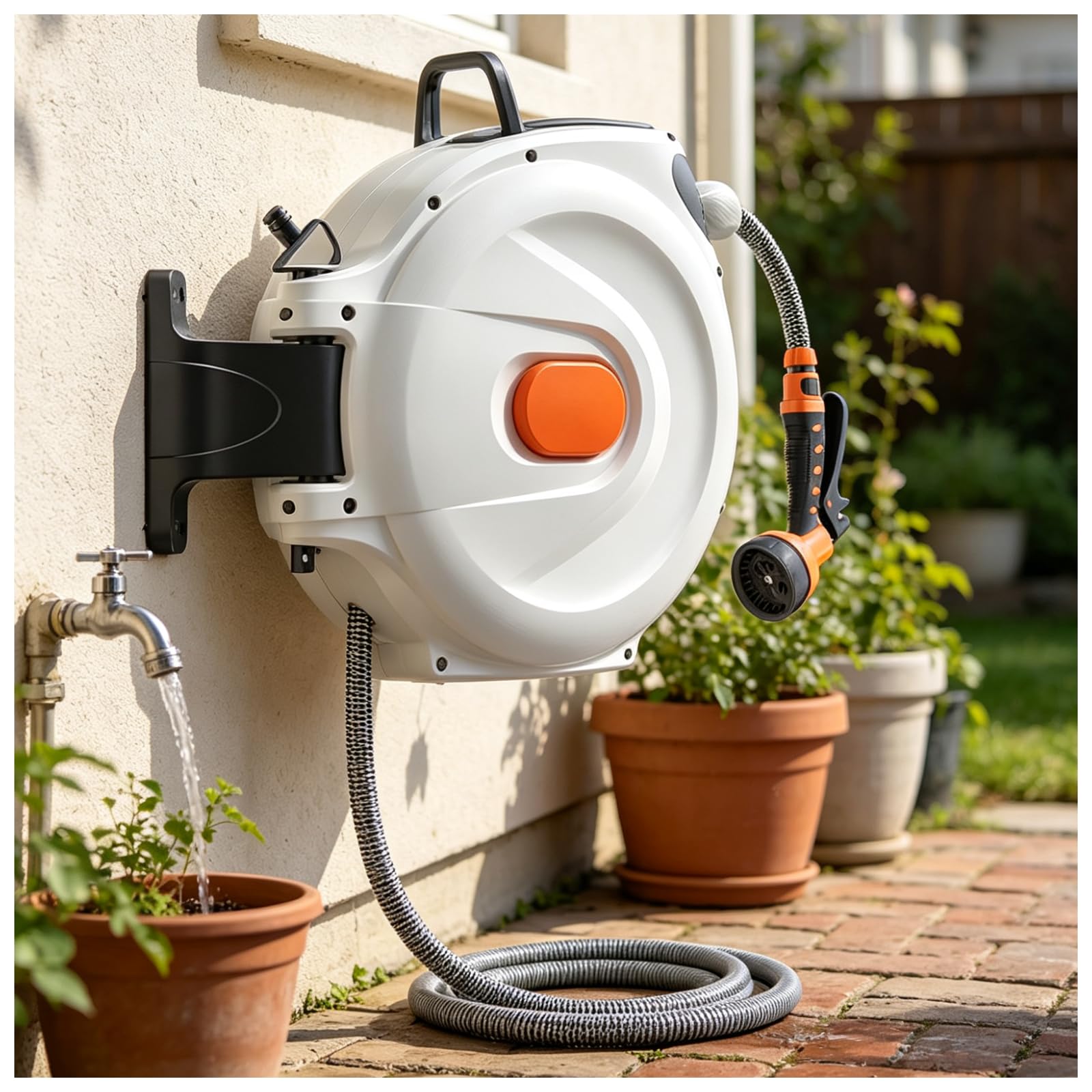 Zwijacz Do Węża Na Ścianę, Automatyczny Chowany Wąż Wodny 22m/72ft