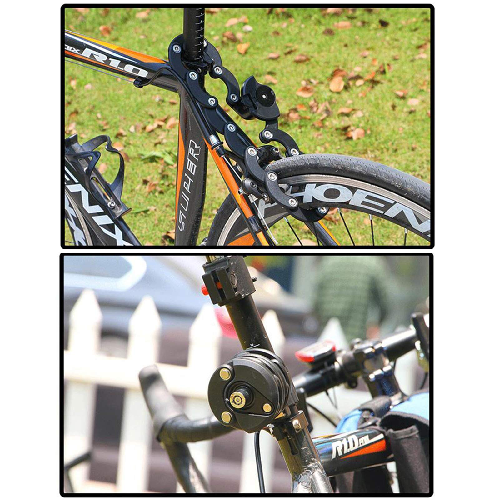 Verrou Antivol de Vélo de Montagne Pliable, Mini-Serrure en Alliage à Haute Résistance,