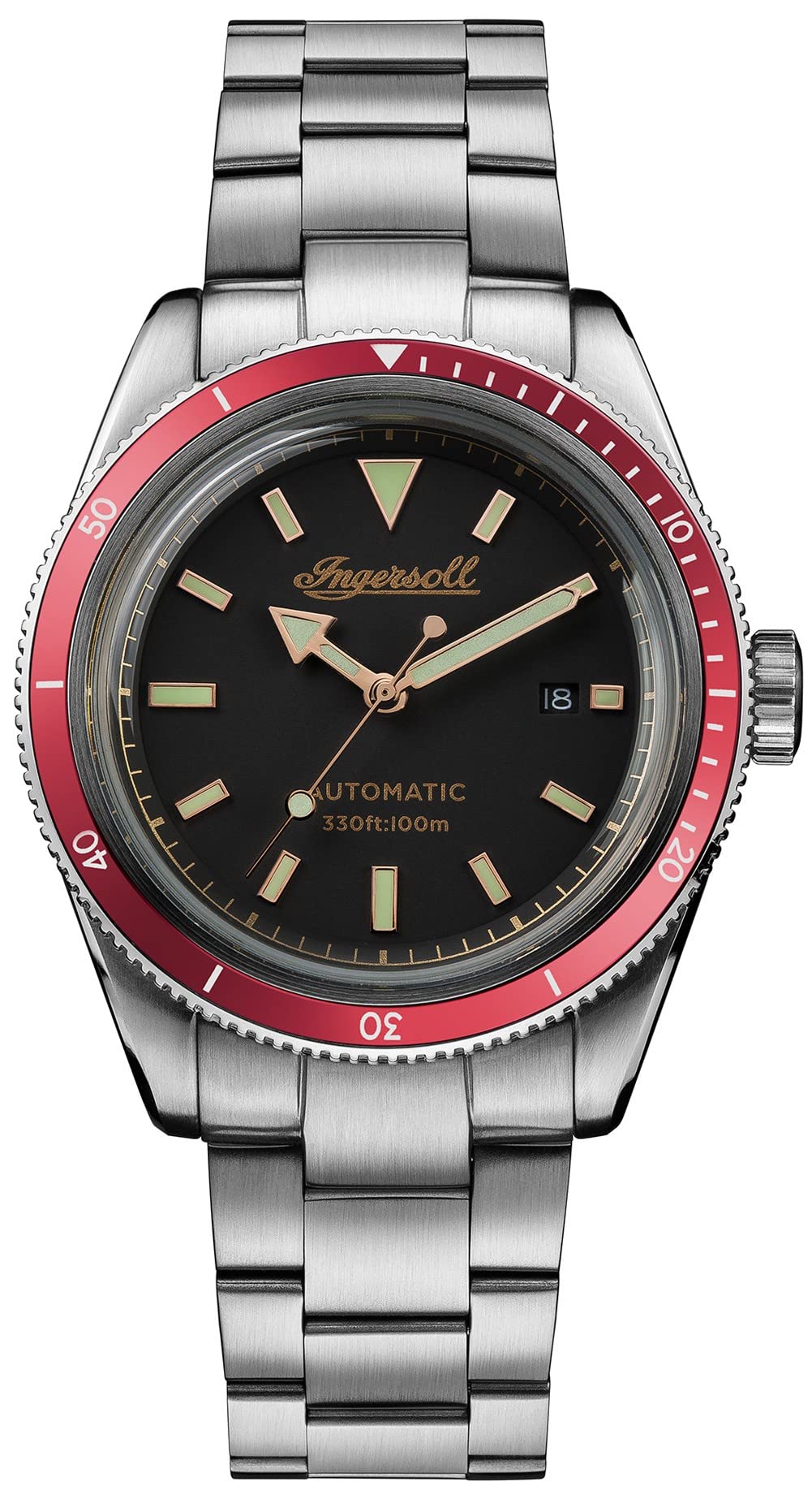 Ingersoll scovill Mens Analog Automatic Watch with Stainless Steel bracelet I05004